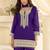 Purple georgette sequins work semi stitched salwar suits suits size up to 42