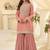 Pink georgette sequins work semi stitched salwar suits suits size up to 42