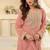 Pink georgette sequins work semi stitched salwar suits suits size up to 42
