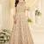 Off white georgette sequins work semi stitched salwar suits suits size up to 42