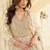Off white georgette sequins work semi stitched salwar suits suits size up to 42