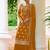 Mustard chiffon sequins work semi stitched salwar suits suits size up to 42