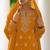 Mustard chiffon sequins work semi stitched salwar suits suits size up to 42