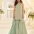 Sea green georgette sequins work semi stitched salwar suits suits size up to 42