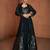 Black georgette sequins work semi stitched salwar suits suits size up to 42