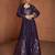 Purple georgette sequins work semi stitched salwar suits suits size up to 42