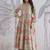 Anarkali cotton printed hand work embroidered kurta with pant and dupatta for women 