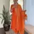 Women's orange viscose chanderi embroidered kurta pant set with jacquard dupatta