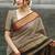 Beige chettinad saree cotton silk ganga jamuna saree with blouse