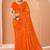 orange chiffon bandhani geometric printed saree with blouse 