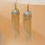 blue meenakari gold chain tassel jhumka earrings