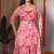 pink floral peplum kurta and sharara set