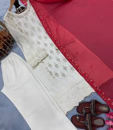 ivory georgette kurta set