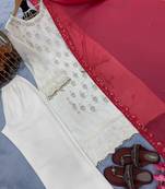ivory georgette kurta set