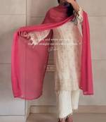 ivory georgette kurta set