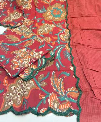 red floral scalloped co-ord set  3