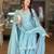sky blue embroidered patiala suit set