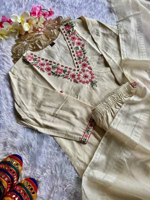 white floral embroidered cotton suit 3
