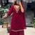maroon georgette kurta set