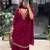 maroon georgette kurta set