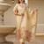 beige cotton silk kurta set