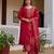 dark rani pink festive kurta set