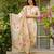 beige cotton silk embroidered kurta set