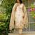 beige cotton silk embroidered kurta set