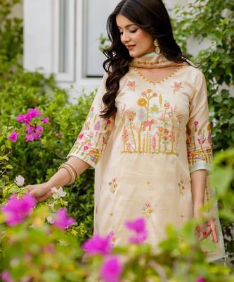 beige festive kurta  set 2