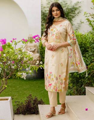 beige festive kurta  set 3