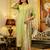 light green silk blend embroidered kurta 