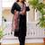 elegant black cotton silk kurta set