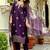  purple silk blend kurta set