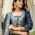 blue floral printed kurta set