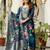 blue floral printed kurta set