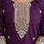 purple silk blend embroidered kurta set