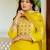 yellow embroidered kurta set