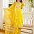 yellow embroidered kurta set