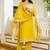 yellow embroidered kurta set