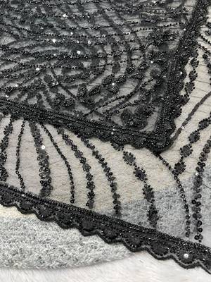 Black Color Jaal Work,Sequins with Beads Work Butterfly Net Saree 2