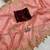 PeachColor Embroidery& Moti Work Scalloped Cut work Border Silk Saree