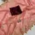 PeachColor Embroidery& Moti Work Scalloped Cut work Border art silk saree