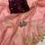 PeachColor Embroidery& Moti Work Scalloped Cut work Border Silk Saree