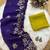 Purple Color Embroidery& Moti Work Scalloped Cut work Border Silk Saree