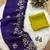 Purple Color Embroidery& Moti Work Scalloped Cut work Border Silk Saree