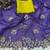 Purple Color Embroidery& Moti Work Scalloped Cut work Border Silk Saree