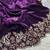 Purple Color Embroidery work Velvet Saree