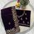 Purple Color Embroidery work Velvet Saree
