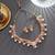 Rani & peach color meenakari necklace set