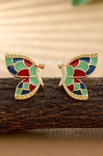 Multi color meenakari earrings